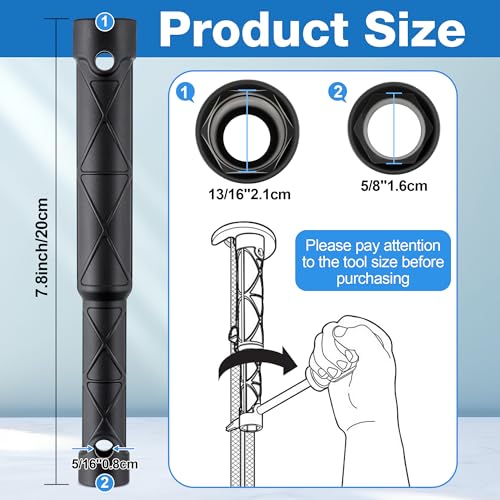 Enhon Kitchen Faucet Installation Tool, Fits 5/8" and 13/16" Nuts, Black - color: Black