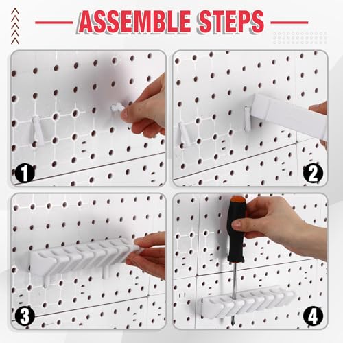 Novabright 1 Pc White Pegboard Screwdriver Holder Pegboard Accessories - color: White