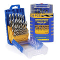 Brad Point Spiral Drill Bit Set, Sizes 1/16″–1/2″, 29 Pcs - size: 1/8 in to 1/2 in