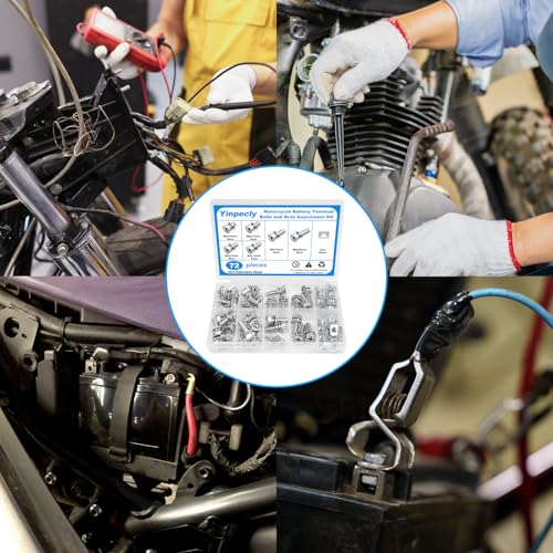 72PCS M6 Motorcycle Battery Terminal Bolts and Nuts Kit - size: M6x10/12/14/16/18/20mm