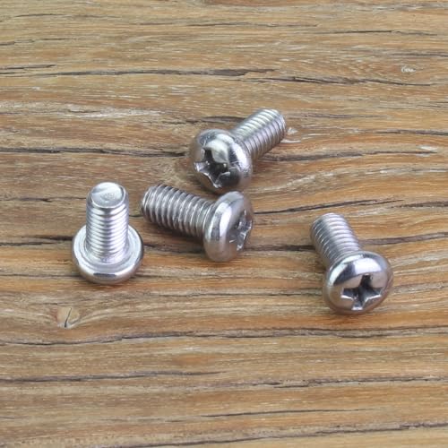 55 Pieces M5 x 10mm Machine Screws, Thread Pitch 0.8mm, Sutemribor M5 Phillips Pan Head Machine Screws, 304 Stainless Steel, Fully Threaded, Silver - size: M5 x 10mm, style: Phillips Pan Head