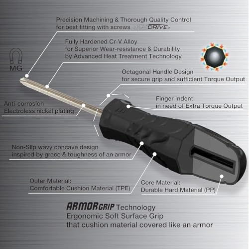 VESSEL ARMOR GRIP Screwdriver 8PC. Set