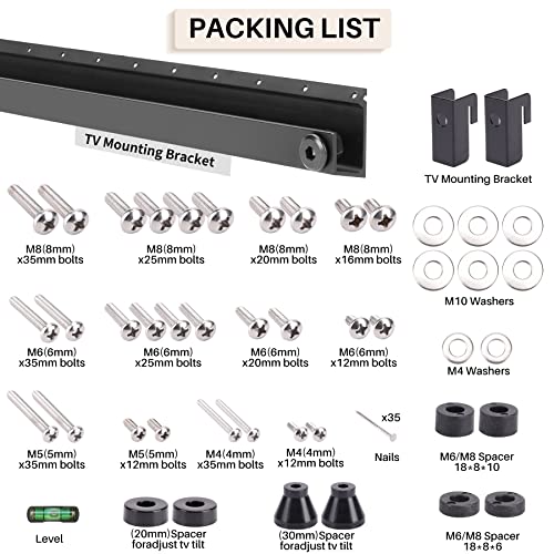 No Stud TV Wall Mount, No Drill Studless Drywall TV Mount, Easy Install - size: For 32-75'' TVs