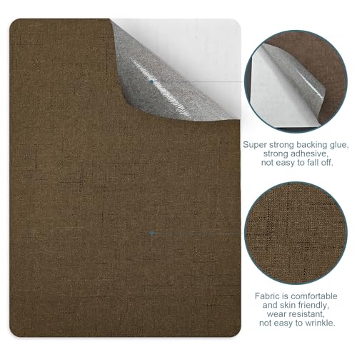 WILDREEDS 2 Pcs 8 x11 Inch Linen Repair Patches, Self-Adhesive Fabric Patch for Sofas, Couch, Furniture,Tote Bags, Car Seats (Dark Brown) - color: Dark Brown