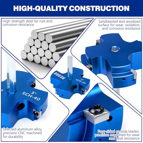 7PCS PVC Pipe Reamer Kit, PVC Fitting Saver for SCH40, 4-Blade Pipe Reamer Plumbing Tools, Fits Standard 1/2" Drill, Includes 1/4", 1-1/2", 1", 3/4", 3", 2", 4" - size: 7Pcs PVC Pipe Reamer Kit