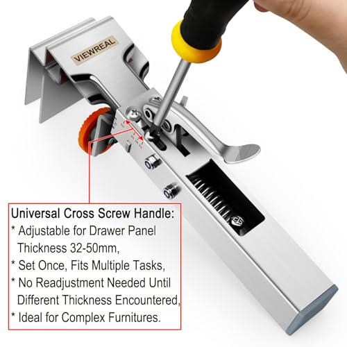 Quick-Install Drawer Front Installation Clamps,Efficient Cabinet Drawer Clamps Setup with Easy,2Pk Universal Fit Labor-Saving Adjustable Drawer Fixing Clips