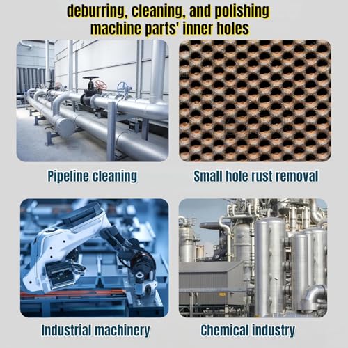 50 in Flexible Rods Pipe Cleaning Wire Brush for Drills