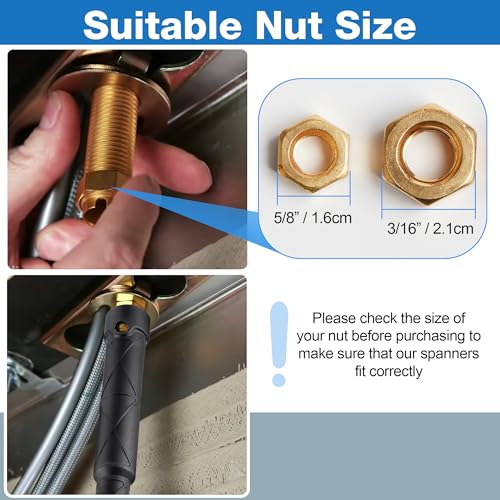 Enhon Kitchen Faucet Installation Tool, Fits 5/8" and 13/16" Nuts, Black - color: Black