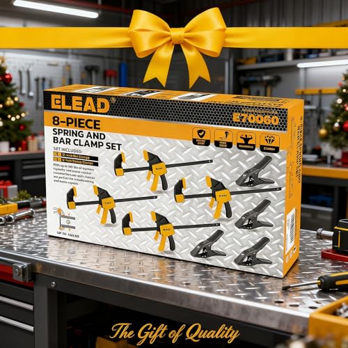 8-Piece Bar Clamps for Woodworking - 4 Pcs 12 inch Bar Clamps with 150 LBS Load Limit, 4 Pcs Heavy Duty Metal Spring Clamps, Quick Release Triggers - style: 8-Piece long 150lbs