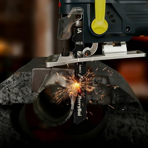 48PCS T-Shank Jigsaw Blades,6-21TPI 14-Size Jig Saw Blades for Wood and Metal Cutting,with Plastic Storage Box,Includes T144D T101B T118A T111C T244D Models