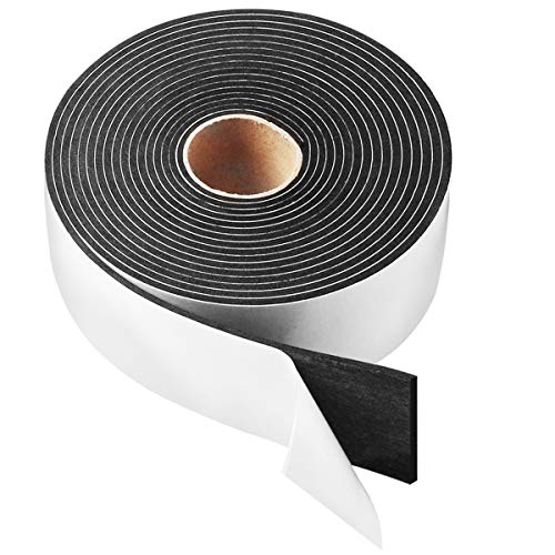 High Density Foam Tape,2 Inch Wide x 1/8 Inch Thick Door Insulation Tape,Adhesive Weather Stripping for Doors Window,Foam Seal Proofing Tape,16 Feet Long - size: 2"W x 1/8"T x 16FT