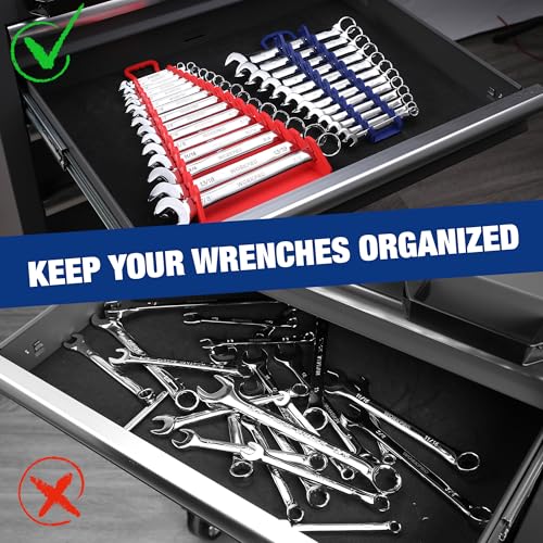 WORKPRO 4-Pack Magnetic Wrench Organizer,15-Slot and 12-Slot Gripper Holder - style: Gripper Wrench Organizer(4PC)