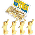 Uniclife 20 Pcs 100 lb Heavy Duty Picture Hangers for Drywall & Wood, Picture Hanging Hooks with Nails, Picture Hanging Hardware, Frame Hooks Picture Hooks for Hanging Photos Mirrors Paintings - size: 20 Pcs(100 lbs), style: Gold
