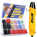 haisstronica 340PCS Wire Repair Kit, Solder Seals, 3:1 Tubing, Heat Gun | Low-Melt Solder Rings, 2 Heat Settings, Adhesive Lining, 6 Tubing Sizes, 2 Heat Settings, Trailer Wiring - size: 340 PCS