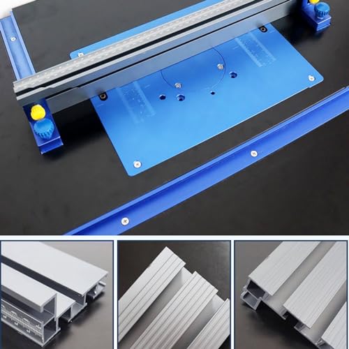 75 Table Saw Fence for Woodworking Accessories, T-Track Miter Saw Fence with Laser Measure - Fits Portable Table Saws, Band Saws and Cabinet Saws (Fence Only) - color: Black