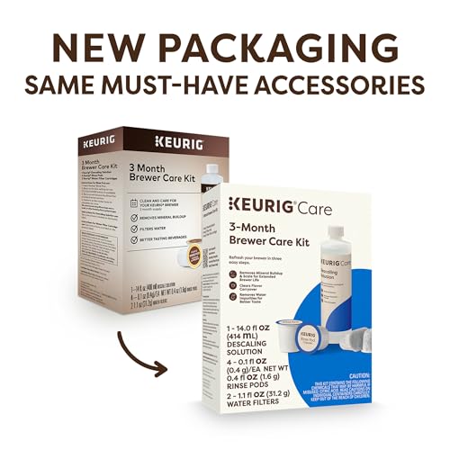 Keurig 3-Month Brewer Maintenance Kit Includes Descaling Solution, Water Filter Cartridges & Rinse Pods, Compatible Classic/1.0 & 2.0 K-Cup Coffee Makers, 7 Count - size: 1 Count (Pack of 1)