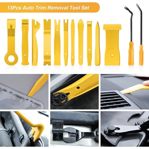 GOOACC 13PCS Nylon Trim Removal Tool Set - color: Yellow, size: 13Pcs