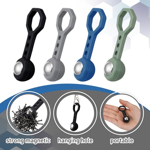 Chumia 4 Pcs Multicolor Magnetic Stud Finder with 27 Pounds of Pull Magnetic Metal Stud Magnet Detector No Battery Penetrates 5/8" Drywall, Plywood, Ceramic Tiling for Accurate Location