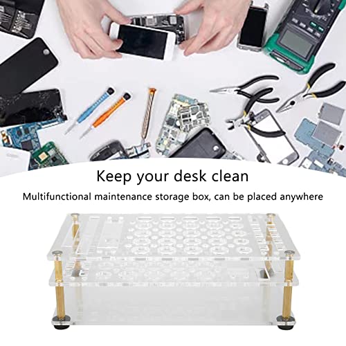 Screwdriver Storage Rack, Acrylic Tool Stand, Transparent, Portable & Lightweight, Ideal for Hardware Tools & Repair Items