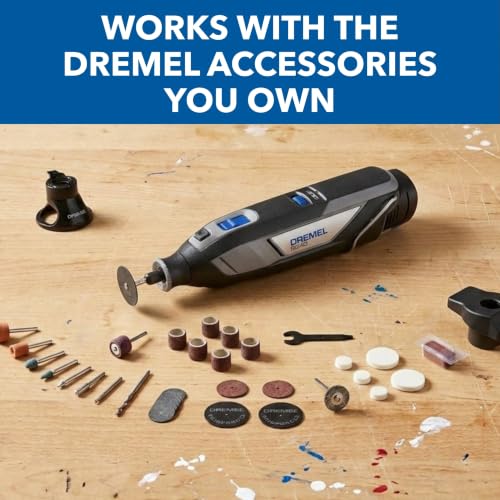 Dremel 8240-5 12V Cordless Rotary Tool Kit with Variable Speed and Comfort Grip - Includes 2AH Battery Pack, Charger, 5 Accessories, Wrench, and Tool Fabric Carry Bag