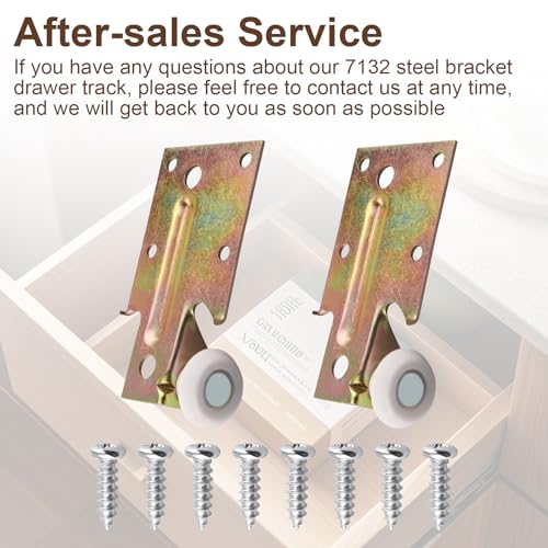 for Prime-Line R 7132 Steel Bracket Drawer Track Roller with Plastic Roller -2 Pack