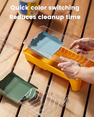 Voomey 4 Inch Paint Roller Tray Set