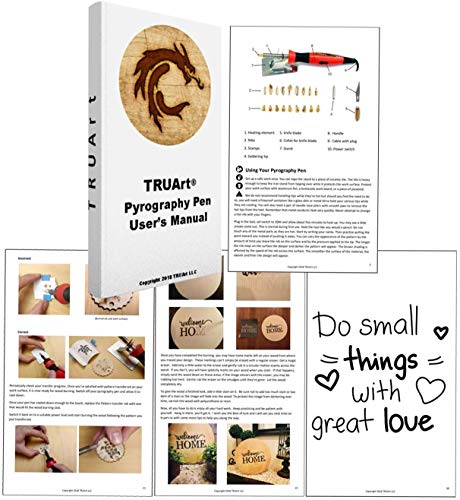 TRUArt Wood Burning Leather Pyrography Pen - Best Woodburning Crafts Tool Kit Set - Comes with 21 Different Tips - Dual Power Mode - 30W and 15W, Gourd - size: 21 Tips