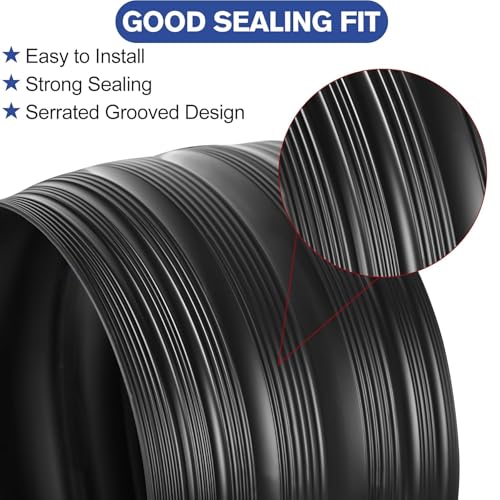ToLanbbt 10Ft/3M Universal Garage Door Rubber Threshold Strip with 300ml Black Adhesive/Sealant, Weatherproof Seal Strip DIY Weather Stripping Replacement (Black) - color: Black, size: 10 Ft (incl. 1 adhesive)