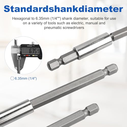 Rocaris 2.36 Inch Strong Magnetic Drill Bit Extension Holder, 5 Pack - style: 5 Pack