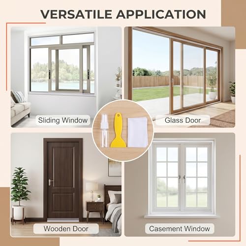 Weather Stripping Door Seal, Clear Silicone Door Weather Stripping Door Seal Strip for Door Frame 16.4FT Self Adhesive 25mm Seal Tape for Doors and Windows, Seals 0-15mm Gaps