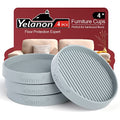 Yelanon Furniture Coasters 4 Pcs 4" Round Gray Caster Cups for Hardwood - size: 4pcs 4" Round Grey