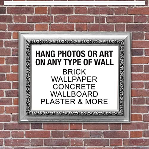 GalleryOne Pro Picture Hanging System Set - Covers 18 ft of Wall Space - Heavy Duty Discreet Picture Rails & Art Hanging Kit Without Nails - for Home or Office - color: Paintable Aluminum