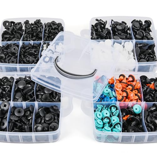 GOOACC 1045Pcs Car Push Retainer Clips & Auto Fasteners Assortment - color: 1000Pcs Clips + 45 Remover