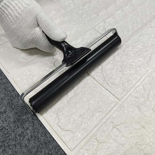 7.9in Rubber Roller, Tape Roller for Print, Tape, Wallpapers, Scrapbooks，Silicone Seam Roller Tool for PVC/TPO/EPDM Ply Roofing Tape，Wallpaper etc.