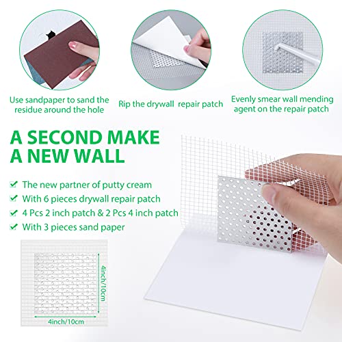 Drywall Repair Kit - Large Hole Patch, Wall Mending Agent with Scraper - Easy to Fill Holes for Home Wall, Plaster Dent Repair - 2 Pcs - color: 2 Pack Wall Spackle