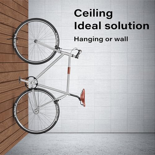 Sinoer 8 Pack Black Wall & Ceiling Mount Garage Bike Storage Hooks