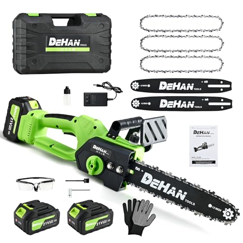 12" Brushless Cordless Mini Chainsaw, Battery Powered for Trimming - size: 12 inch Handheld