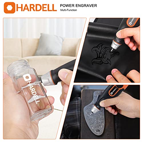 HARDELL 24W Engraving Pen, 5-Speed, Tungsten Carbide Bits, Soft Handle