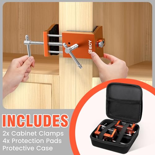 ECY Cabinet Clamps, Cabinet Face Frame Alignment Tool, 2 Pack, Orange - color: Orange