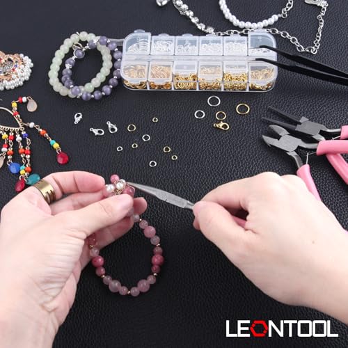 930 Pcs Jump Rings Lobster Clasps with Jewelry Pliers for Jewelry Making and Repair, Needle Nose, Round Nose Pliers and Wire Cutter, Tweezer, Thimble Ring for Wire Wrapping, Bracelets Crafts - style: Jewelry Making Tools Kit