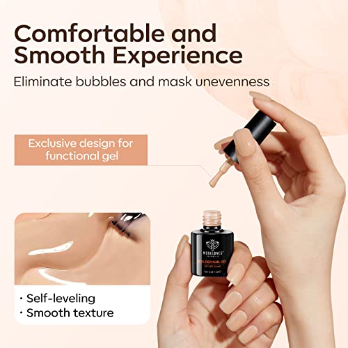 modelones Gel Polish Builder Nail Set, Base Colors 8-in-One Jelly Caramel - color: B3-Warm Sheer