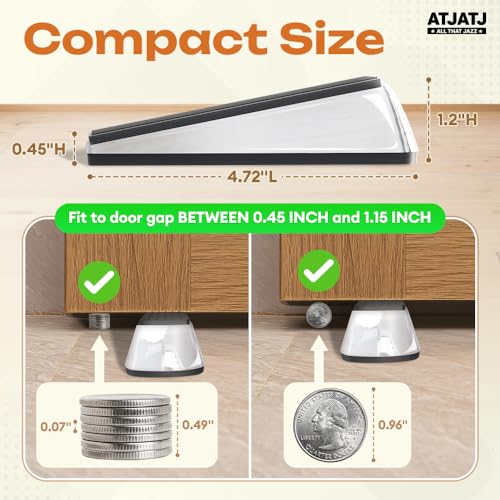 2 Packs Door Stoppers for Bottom, Rubber Wedge, Heavy Duty Doorstop for Inside, Rubber, Floor, Wedge Garage Classroom Stopper for Carpet, Door Holder