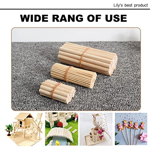 HOPELF 10PCS Bamboo Dowel Rods - 3/8 x 12 Inch - Wooden Sticks for Crafts, DIY Projects - size: 3/8" x 12"