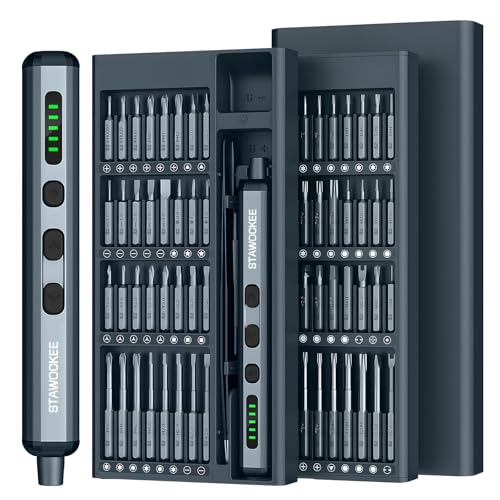 68 in 1 Mini Electric Screwdriver, Precision Electric Screwdriver Set with Magnetic Bits, Rechargeable Portable Screwdrivers - Cordless Power Repair Tool Kit for PCs and Electronics