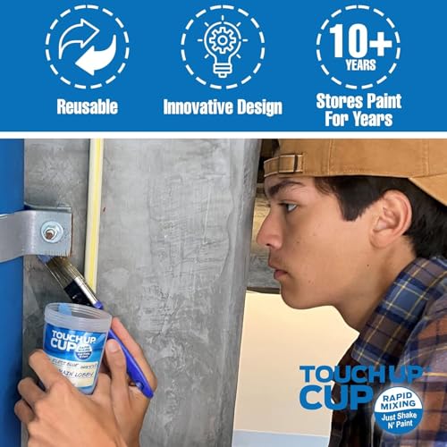 Touch Up Cup Empty Plastic Paint Storage Containers, 13 oz, 3-Pack