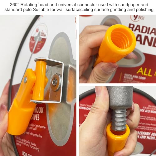 Drywall Sander 9 Inch Radial Round Sander Paper 30pcs - size: 9'' Drywall Sander B Set