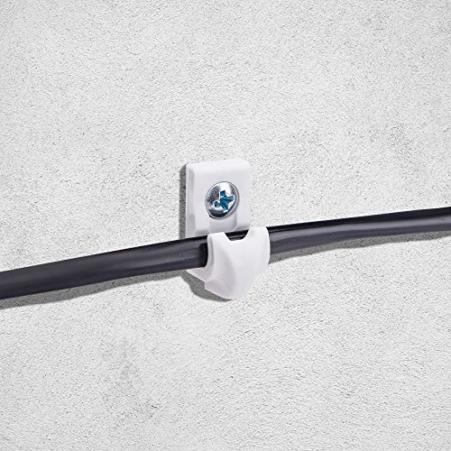 60 Pcs White Down Wall Clips, Wire Shelf Brackets Closet Support Brackets - color: 60 PCS