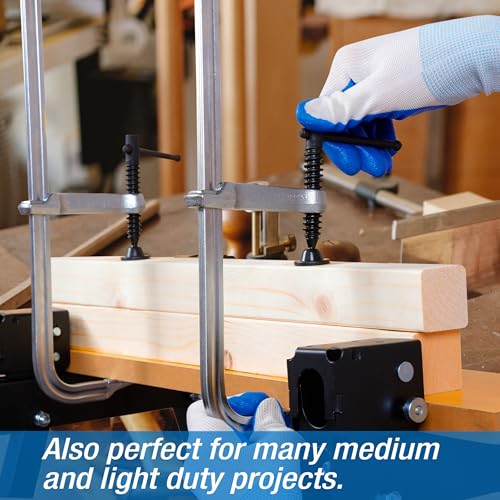 Bar Clamps 4-Pack, 12-Inch Light-duty Drop Forged Steel F Clamps (450 lbs) for Welding and Woodworking - style: 450 Lbs