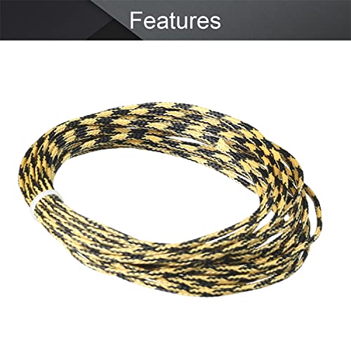 Othmro 5m/16.4ft PET Expandable Braid Cable Sleeving Flexible Wire Mesh Sleeve Black Yellow,for Power Cord Audio Video Cables Protecting from Pets Chewing - color: Black, size: 3mmx5m