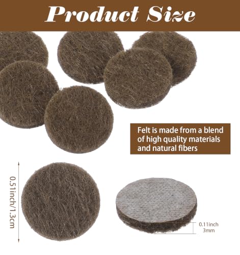 72 PCS Felt Chair Pads, 1/2 Inch Felt Pads for Chair Legs